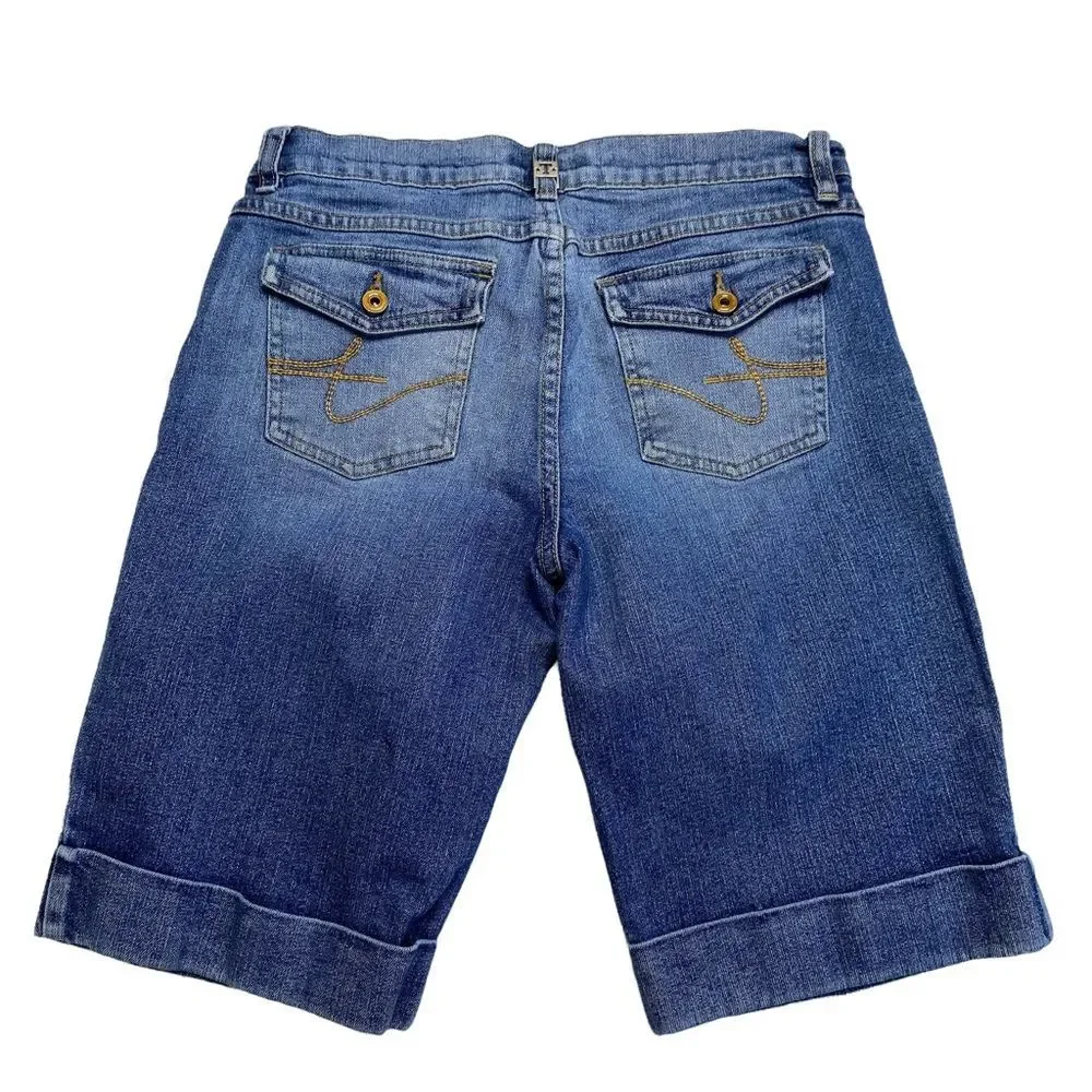 Vintage Tommy Hilfiger Tommy Jeans Denim Bermuda Shorts Flap Pockets Y2K 2005 9